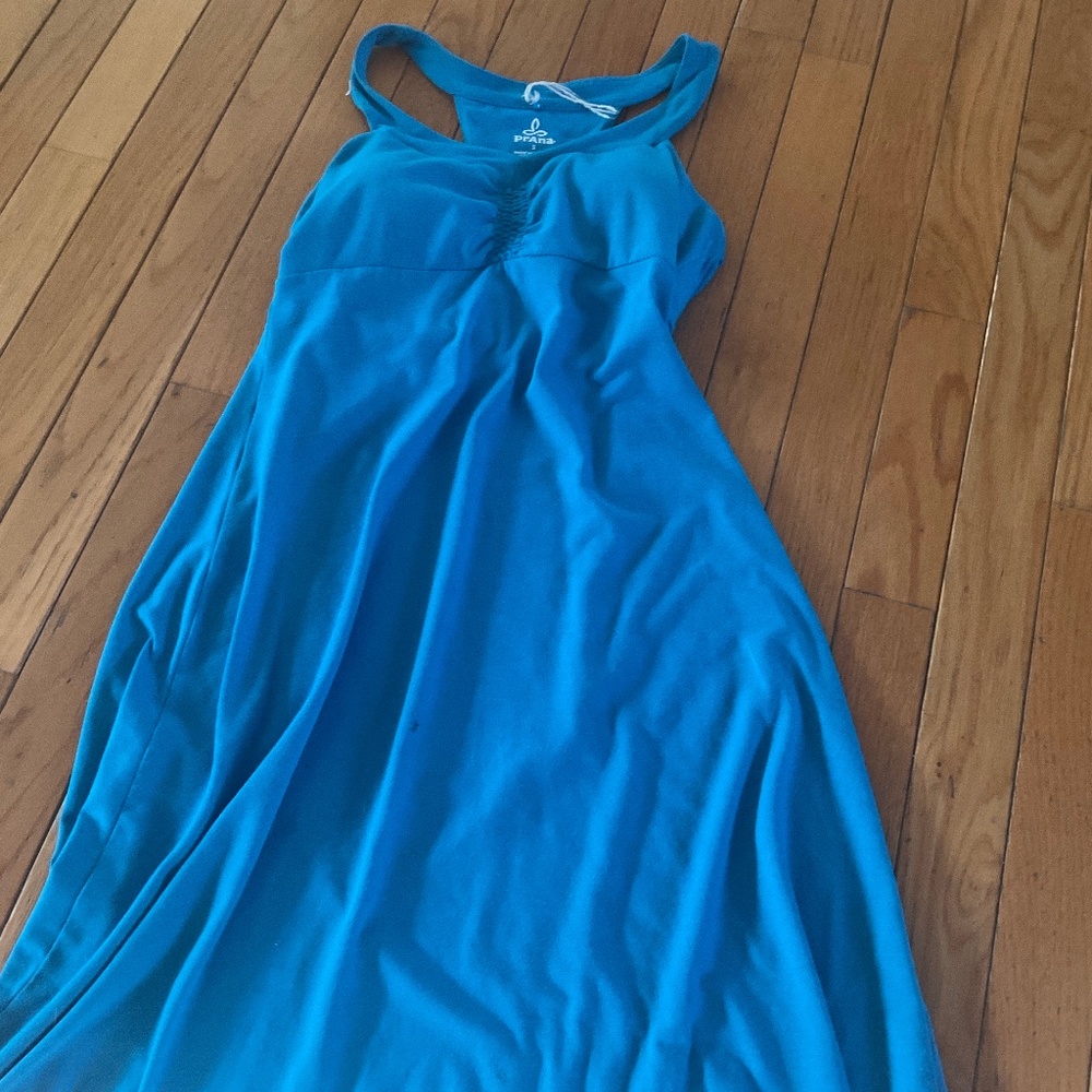 Womens blue, athletic dress, PRANA, beautiful, blue, athletic dress